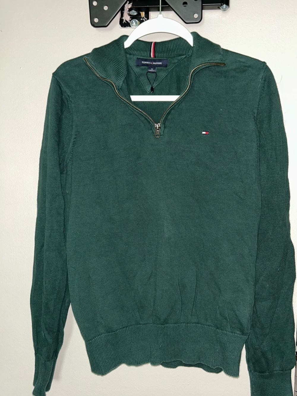 Tommy Hilfiger Men’s Dark Green Half-Zip Sweater